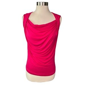 CAbi Blouse Womens Tank Top Stretch Sleeveless Square Neck Pink Small